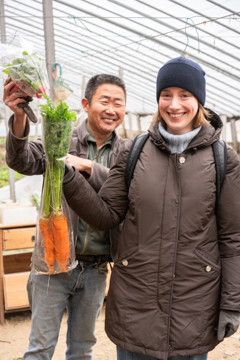 Josefa Voigt from Farm-Food-Climate and Little Willow Farm owner Mr. Liu